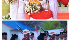 Meski Lapangan Berlumpur Paskibraka Konkep Sukses Tunaikan Tugas