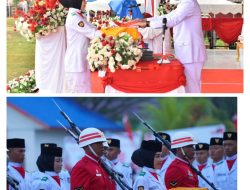 Meski Lapangan Berlumpur Paskibraka Konkep Sukses Tunaikan Tugas